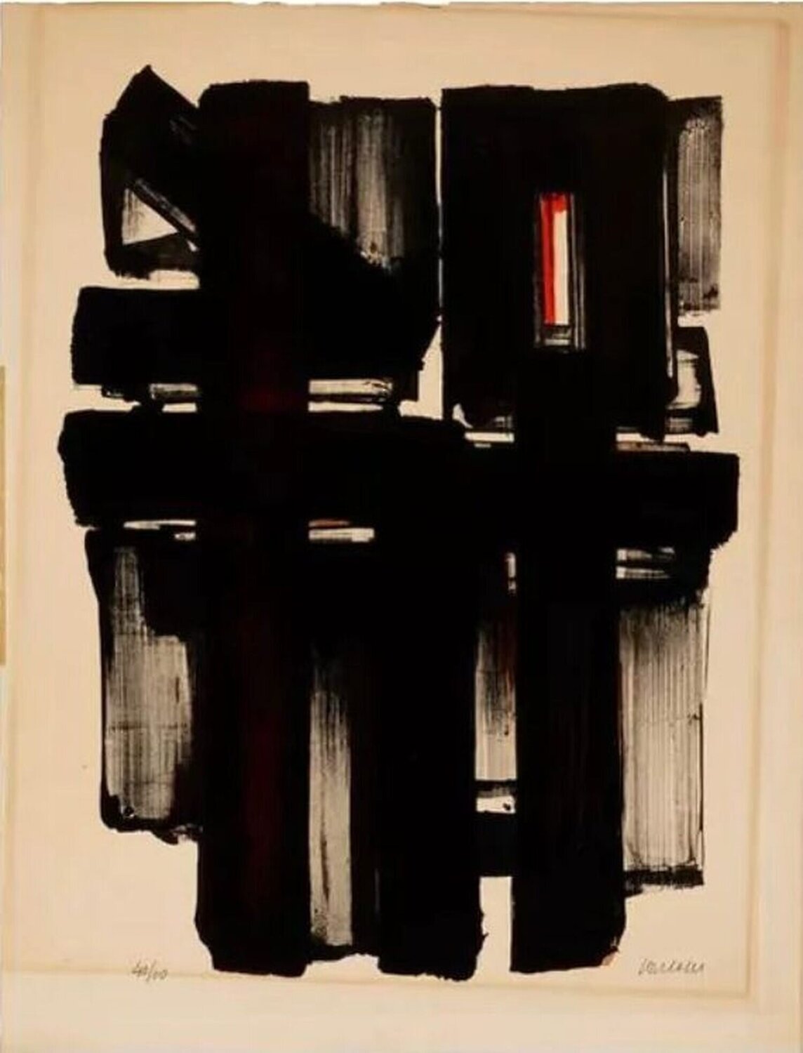 Lithographie No. 2 Pierre Soulages Stampa in vendita