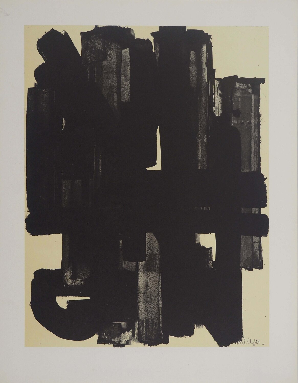 Peinture 1953 Pierre Soulages Stampa in vendita