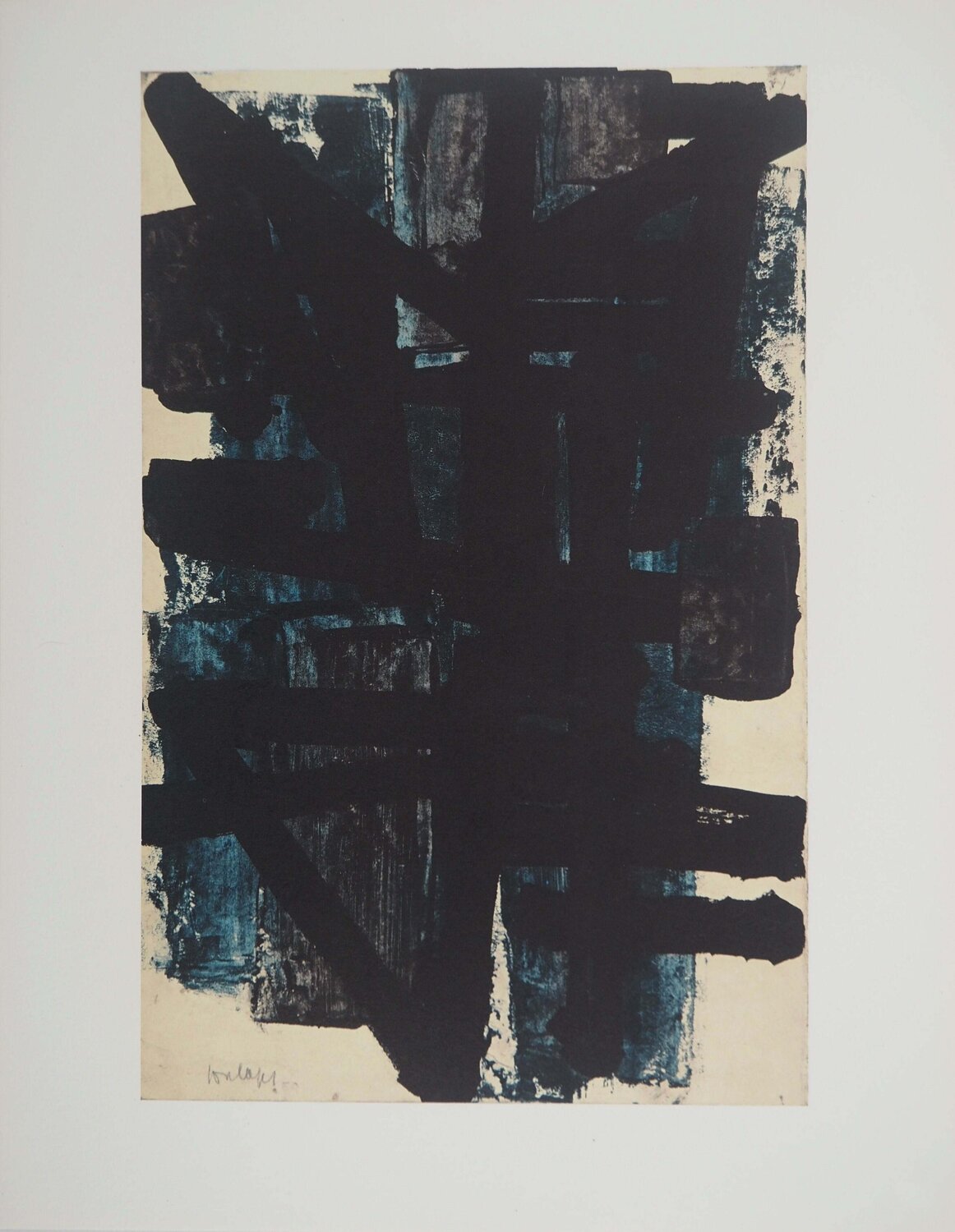 Peinture 1950 Pierre Soulages Print for sale