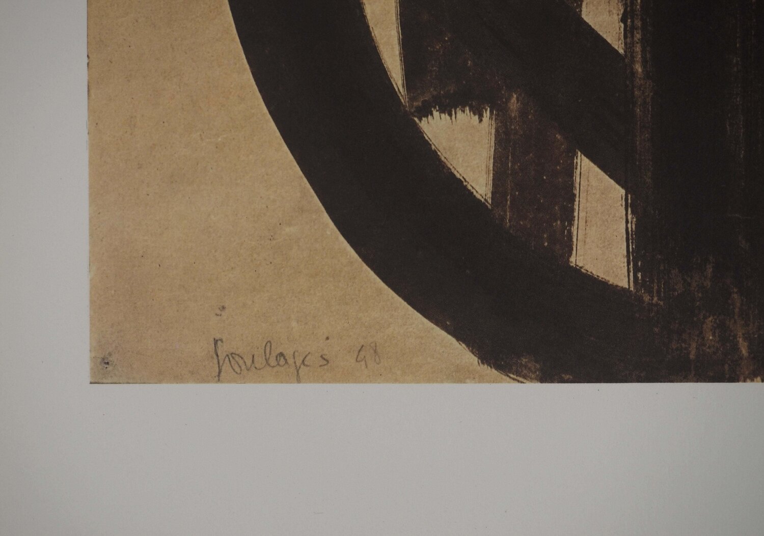 Peinture II 1948 Pierre Soulages Stampa in vendita