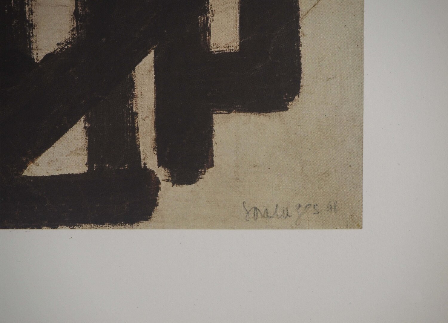 Peinture 1948 Pierre Soulages Stampa in vendita