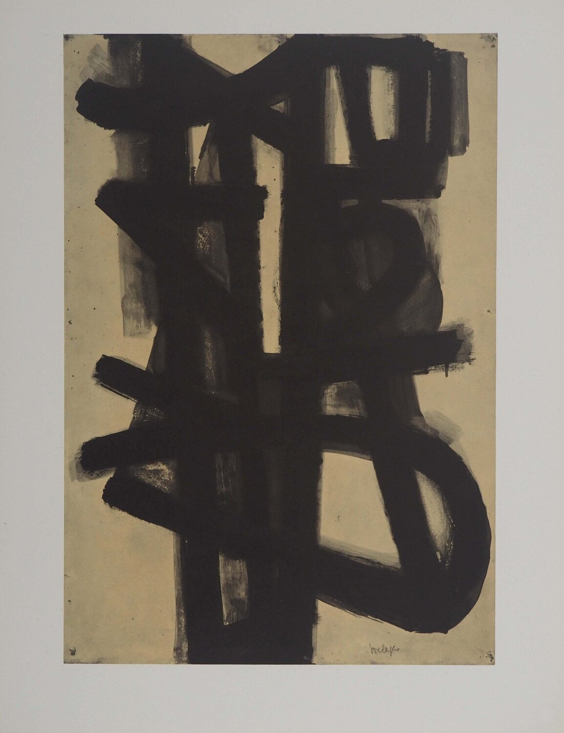 Peinture II 1947 Pierre Soulages Impresión en venta