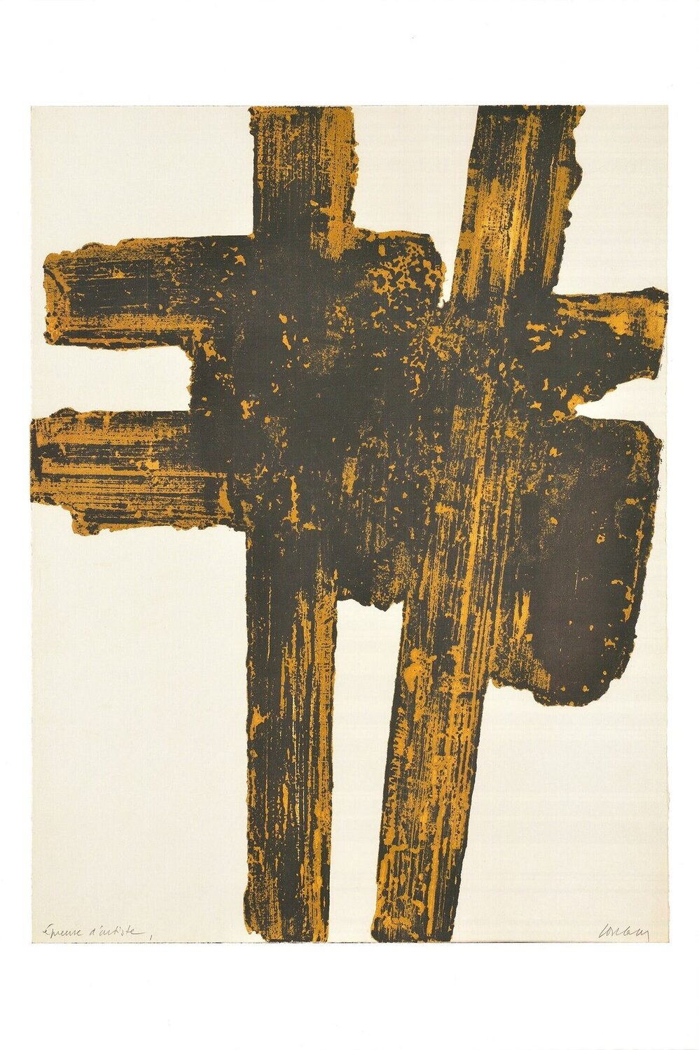 Eau-Forte XVIII, 1962 Pierre Soulages Druck zu verkaufen