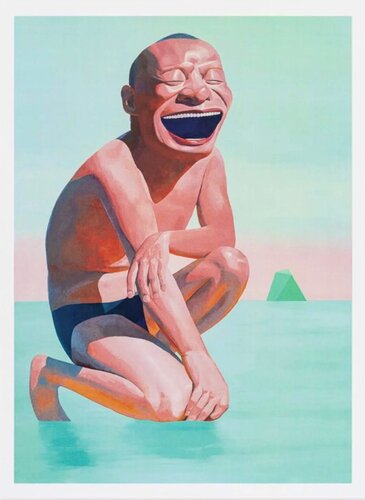 Stay Away by Yue Minjun (2023) : Print Screen Printing