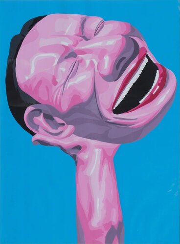 Holding Up di Yue Minjun, Stampa in vendita su Singulart