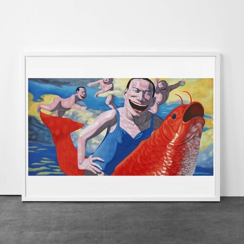 Floating Clouds by Yue Minjun, 版畫 for Sale on Singulart