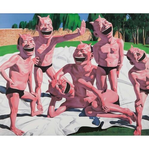 Backyard Garden by Yue Minjun, Print for Sale on Singulart