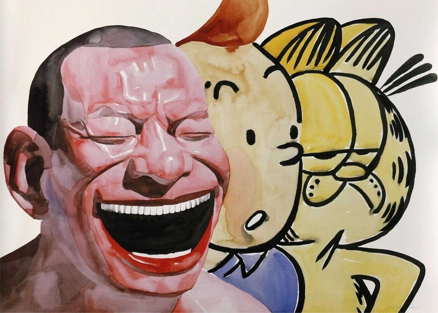 Smile-ism No.16 Yue Minjun Stampa in vendita