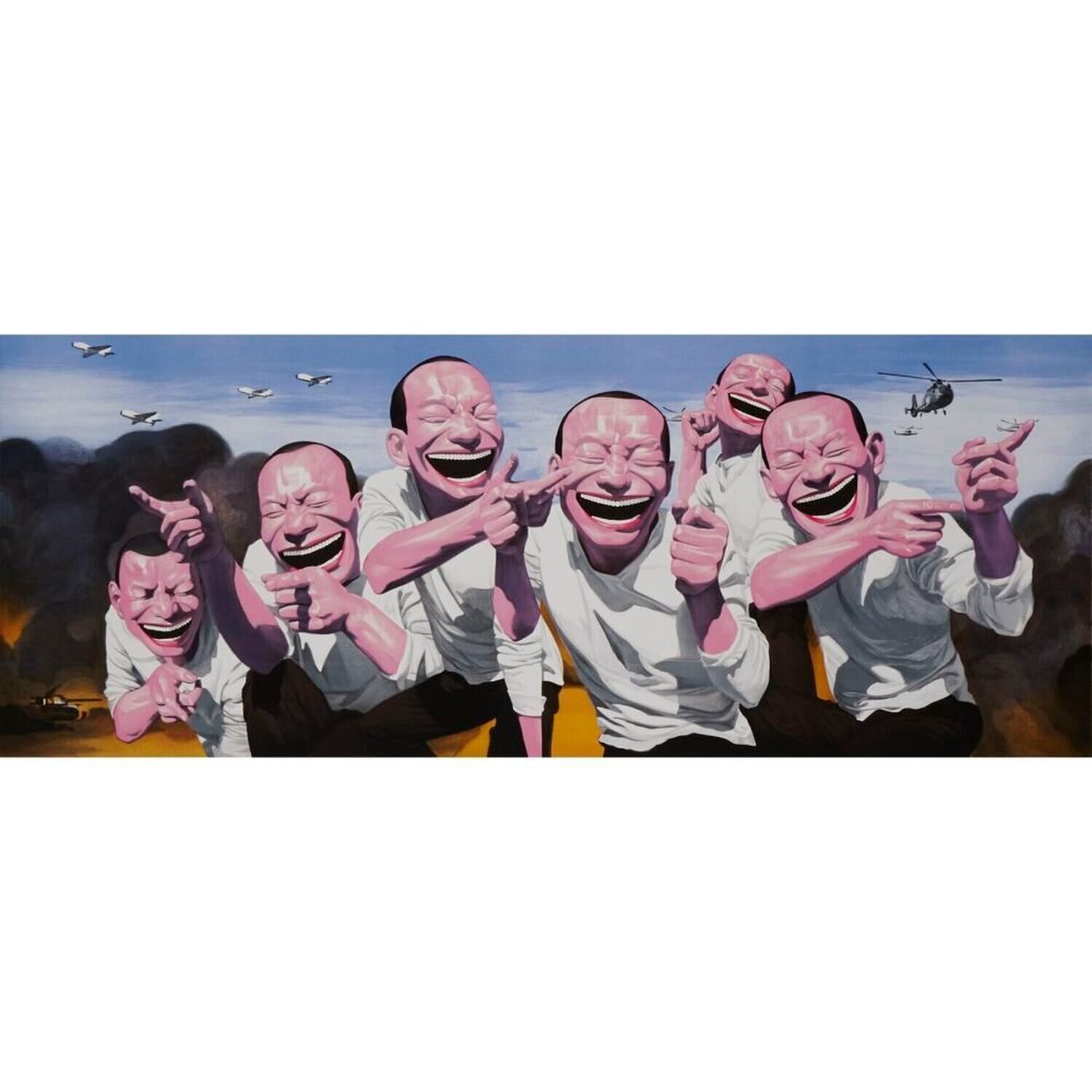 Fighting Yue Minjun Afdruk te koop