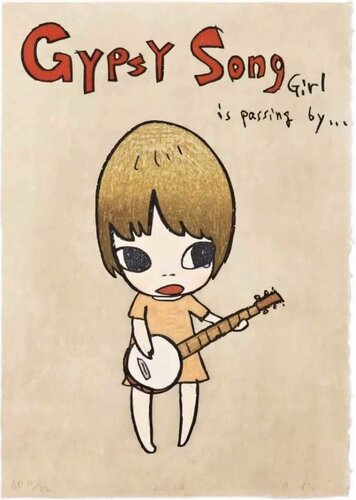 Gypsy Song Girl is Passing By Print di Yoshitomo Nara, Stampa in vendita su Singulart