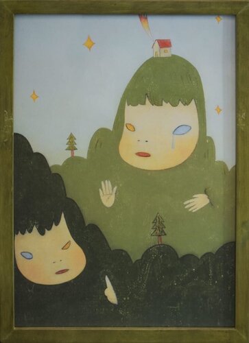 Mountain Sisters (Framed Poster) van Yoshitomo Nara, Afdruk te koop op Singulart