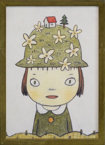 Green Hat (Framed Poster) van Yoshitomo Nara, Afdruk te koop op Singulart