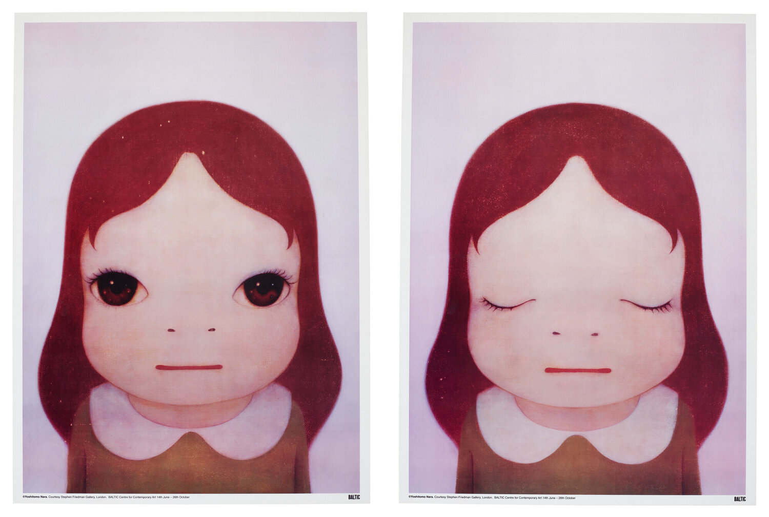 Cosmic Girls: Eyes Opened / Eyes Closed Yoshitomo Nara Druck zu verkaufen
