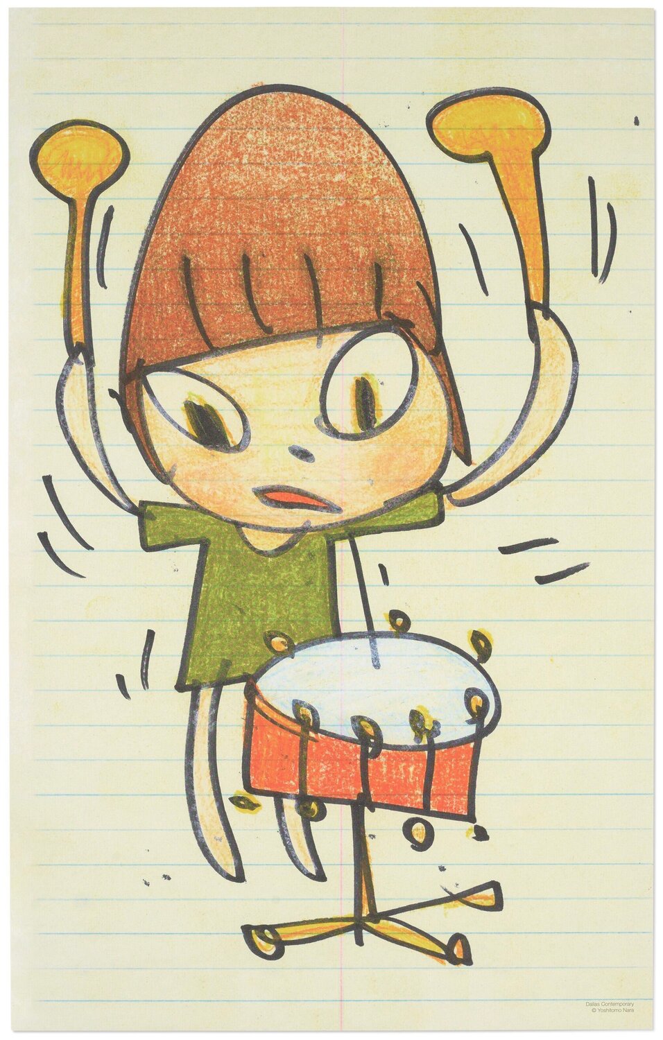 Banging the Drum Yoshitomo Nara Print for sale