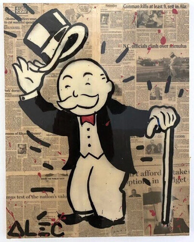 Tip His Hat Monops von Alec Monopoly, Malerei kaufen auf Singulart