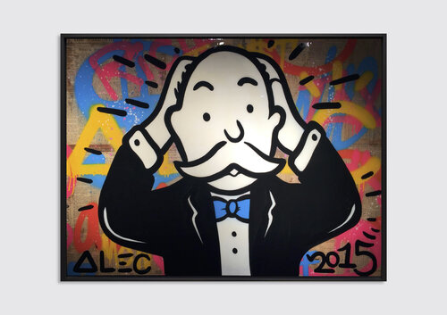Monopoly Holding his Head van Alec Monopoly, Schilderij te koop op Singulart