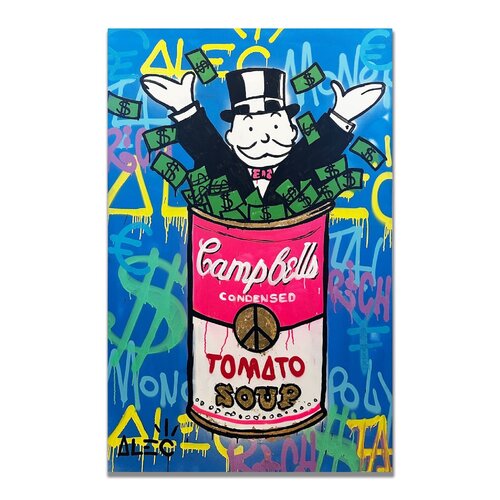 Monopoly Man Campbell's Soup van Alec Monopoly, Schilderij te koop op Singulart