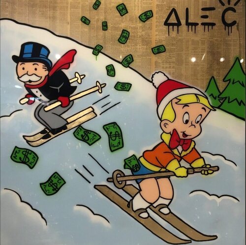Paper Trail van Alec Monopoly, Schilderij te koop op Singulart