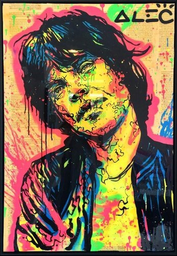 Mick Jagger van Alec Monopoly, Schilderij te koop op Singulart