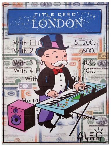 Monopoly Playing Keyboard van Alec Monopoly, Schilderij te koop op Singulart