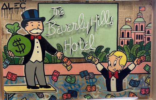 Beverly Hills (Neon) van Alec Monopoly, Schilderij te koop op Singulart