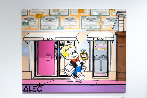 Richie Chanel N5 Shopping Trip di Alec Monopoly, Pittura in vendita su Singulart