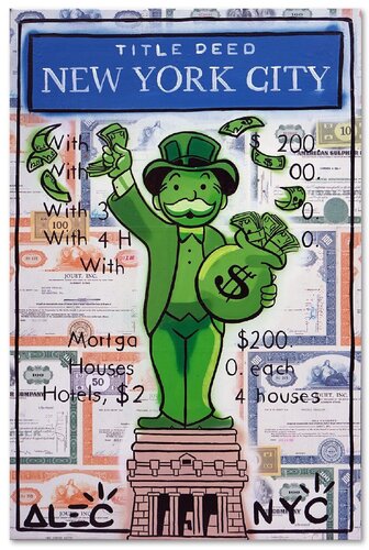 Big Monopoly and Liberty Richie NYC van Alec Monopoly, Schilderij te koop op Singulart
