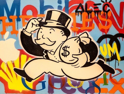 Corporation Graffiti Monopoly Running van Alec Monopoly, Schilderij te koop op Singulart