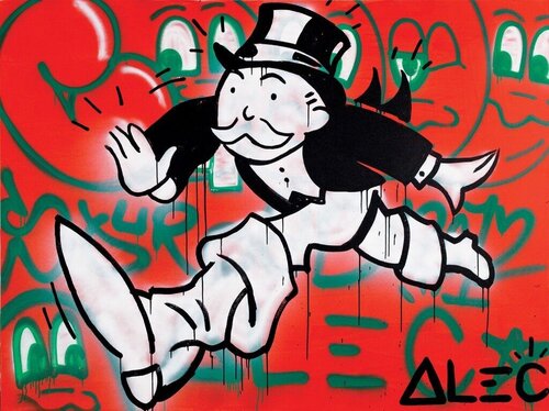Red & Green Monopoly Boots van Alec Monopoly, Schilderij te koop op Singulart