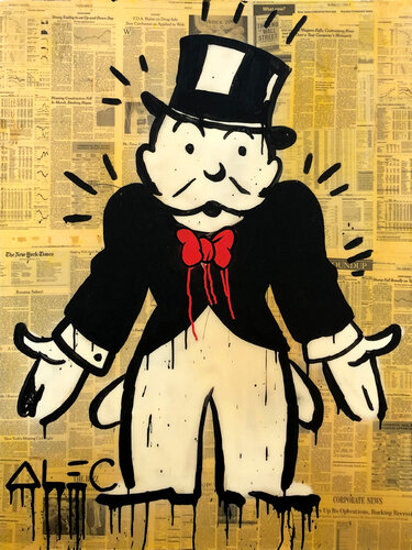 Own it All (large original painting) van Alec Monopoly, Schilderij te koop op Singulart