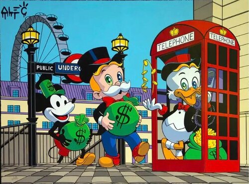 London Money Bags by Alec Monopoly, Print for Sale on Singulart