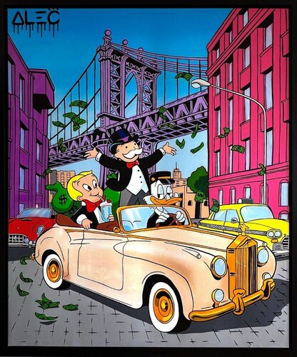 Team riding through NY by Alec Monopoly, Painting for Sale on Singulart
