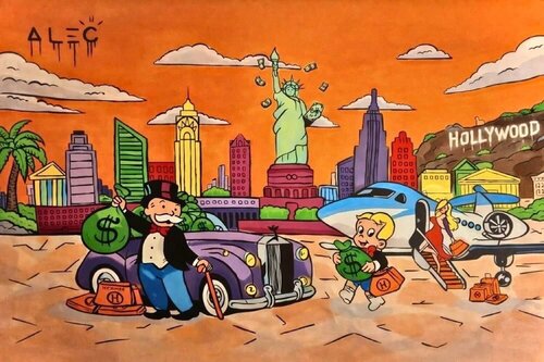 Monopoly scene par Alec Monopoly, Peinture en vente sur Singulart