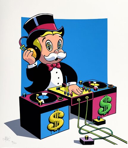 DJ Monopz (Blue Variant), 2026 de Alec Monopoly, Impresión a la venta en Singulart