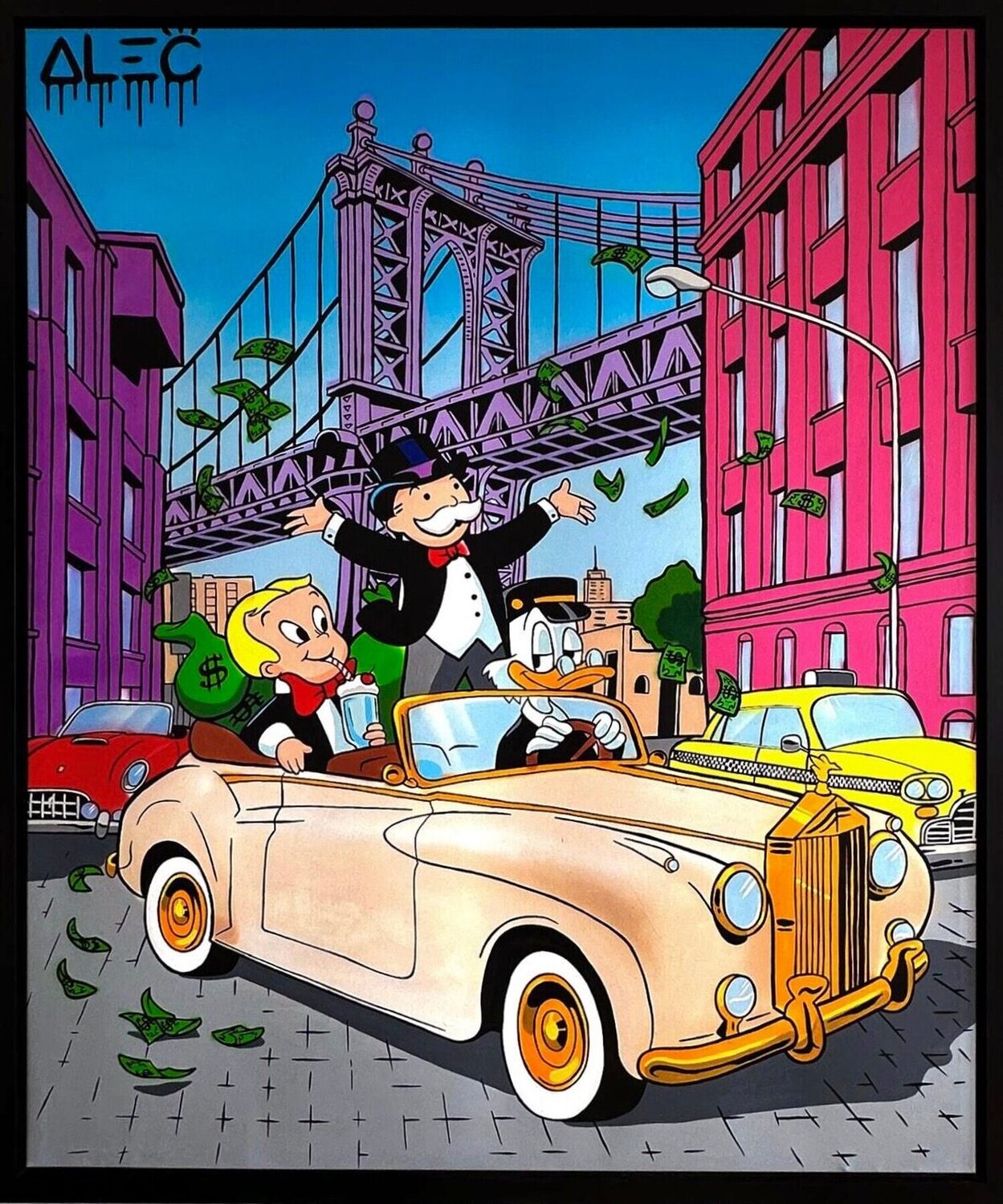 Team riding through NY Alec Monopoly