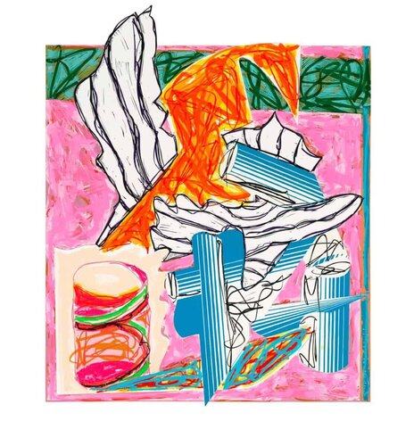 And the Holy One, Blessed Be He van Frank Stella, Werk op papier te koop op Singulart