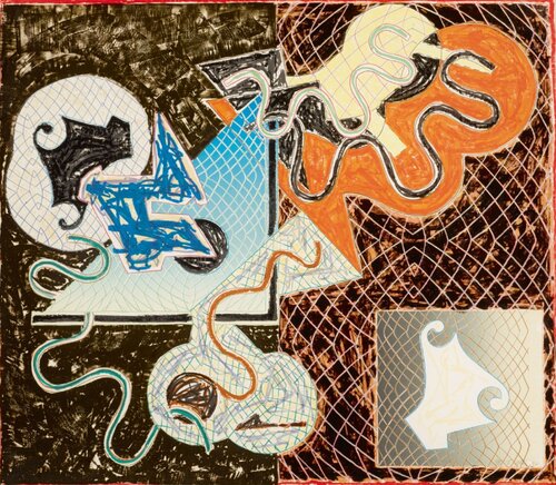 Exhibited at the Whitney Museum with original Whitney and Richard Gray labels: Shards IVA  (Axsom 151 and Schnitzer) von Frank Stella, Druck kaufen auf Singulart