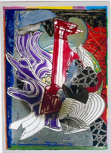 Art Card: Frank Stella The Fossil Whale, 1992 From Moby Dick Series (Hand Signed by Frank Stella) by Frank Stella, 版画 for Sale on Singulart