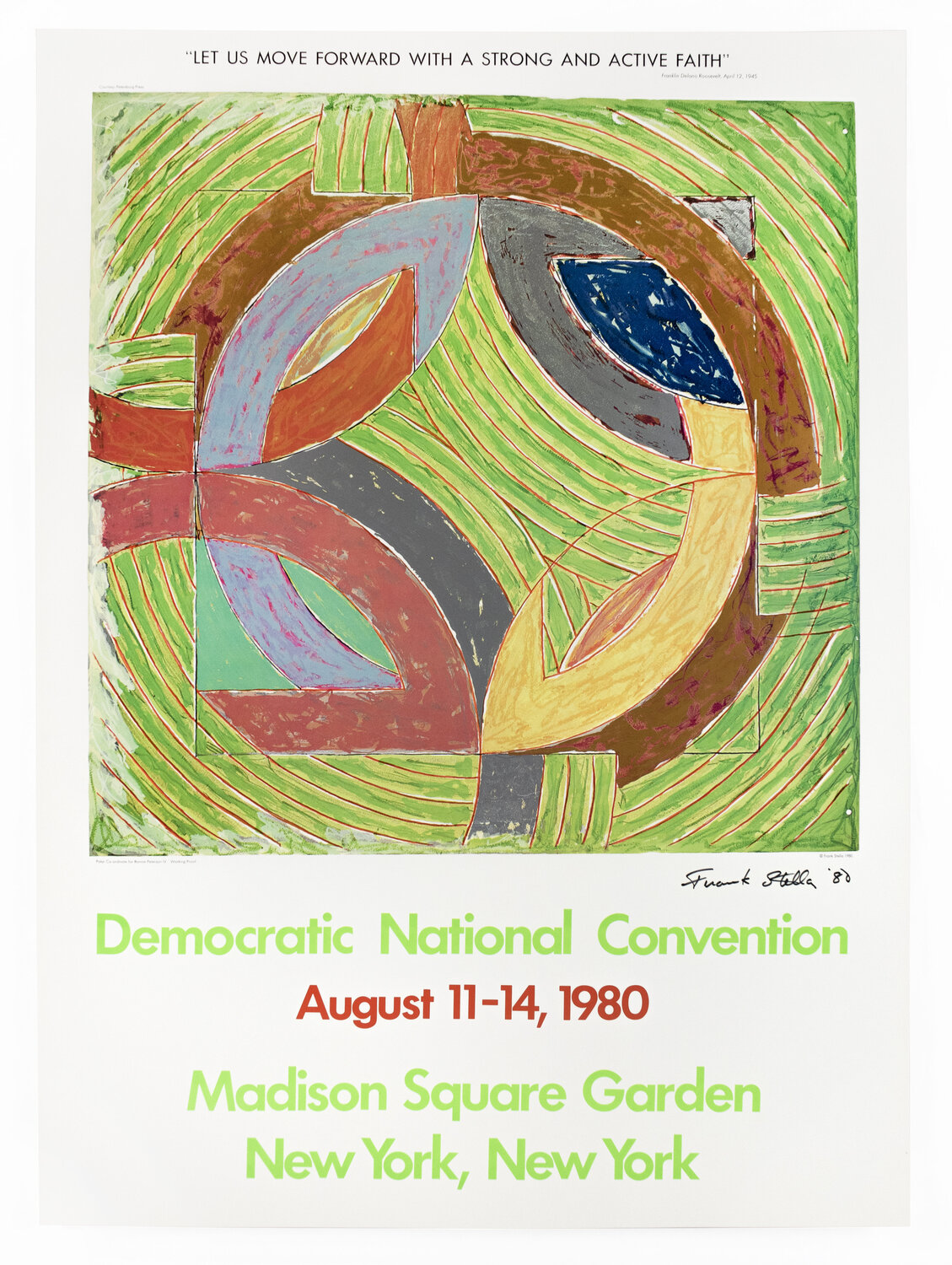 Democratic National Convention 1980 SIGNED (Polar Coordinate IV 1980) Frank Stella Druck zu verkaufen