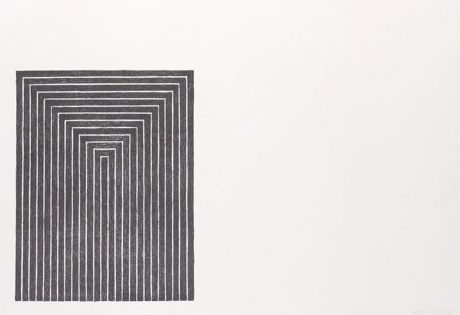 Clinton Plaza, Black Series I Frank Stella Stampa in vendita
