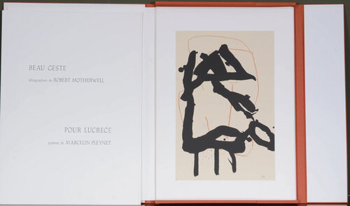Beau geste Lucrèce - Rare portfolio complet dans son emboîtage d’origine, AP XV/XV van Robert Motherwell, Afdruk te koop op Singulart