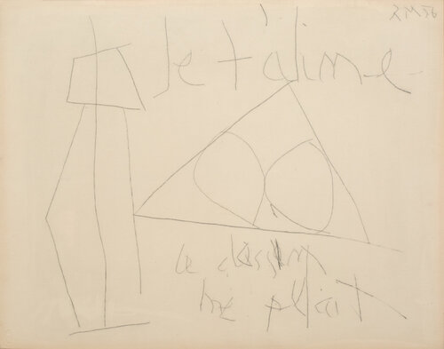 Je t’’aime van Robert Motherwell, Werk op papier te koop op Singulart