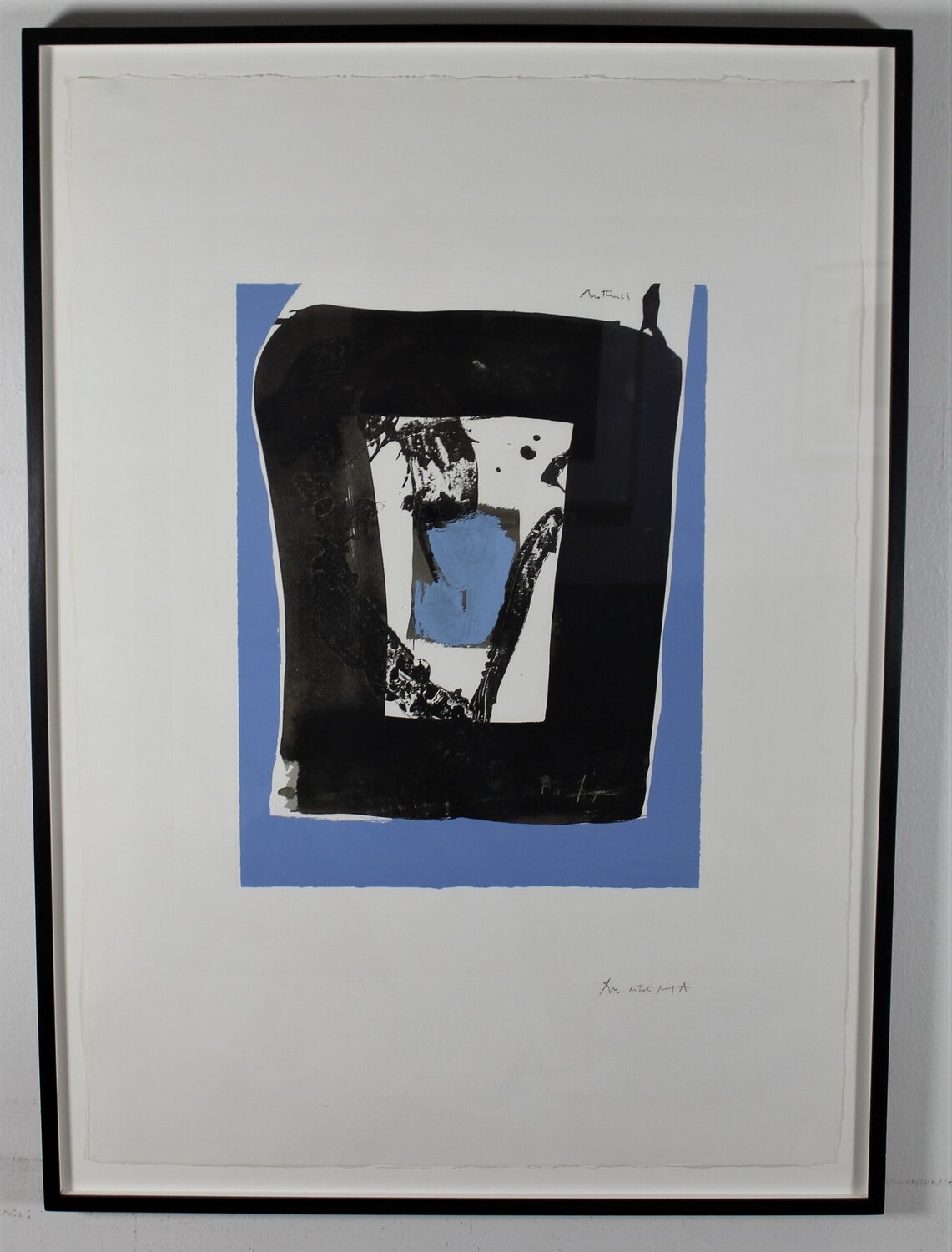 Basque Suite  #3   Black & Blue Robert Motherwell Afdruk te koop