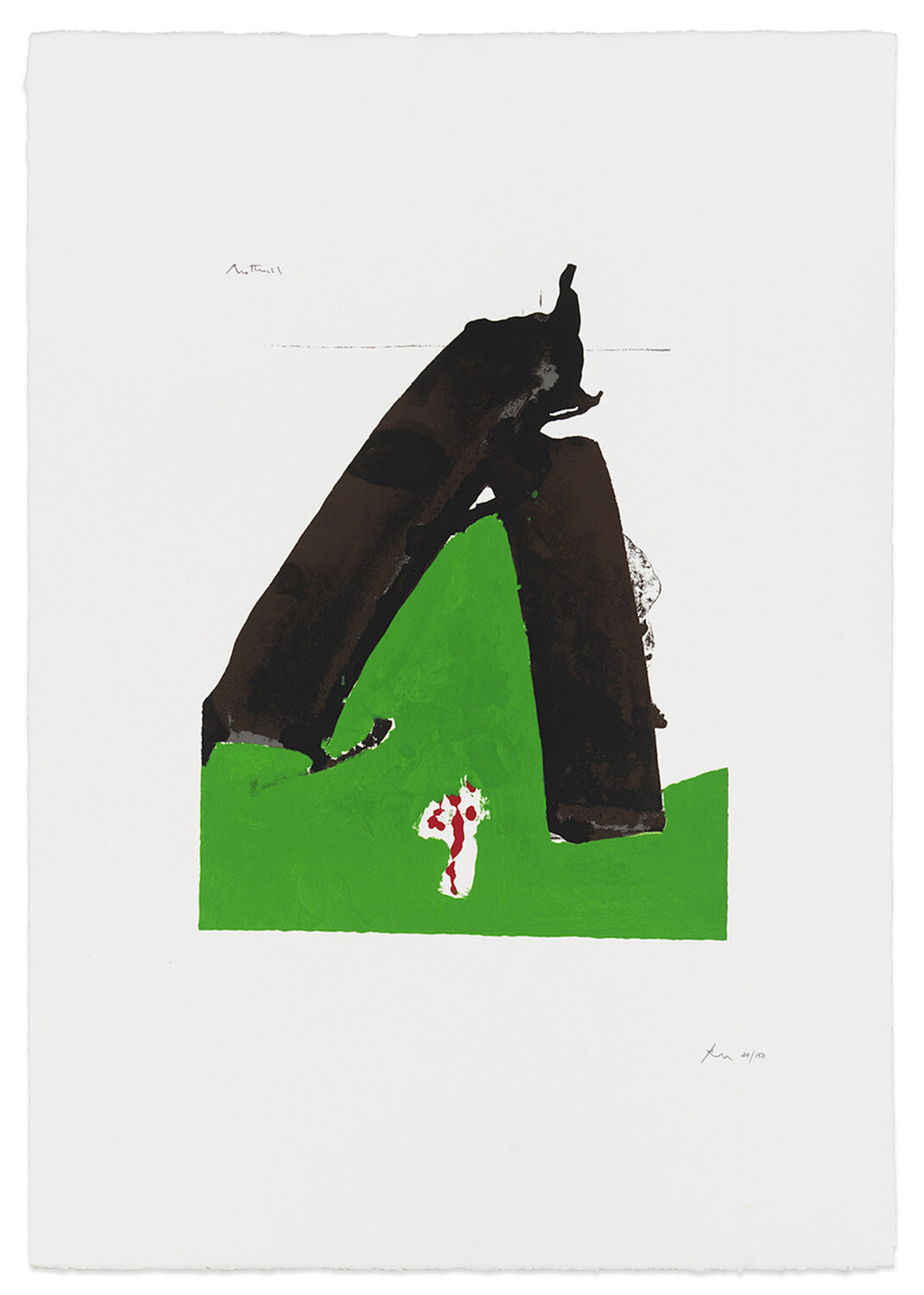 The Basque Suite: Untitled (ref. 88) Robert Motherwell Afdruk te koop