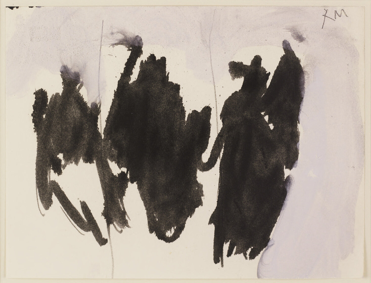 Brush Elegy Robert Motherwell Werk op papier te koop