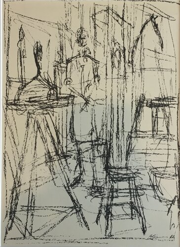 Buste dans l’atelier di Alberto Giacometti, Stampa in vendita su Singulart