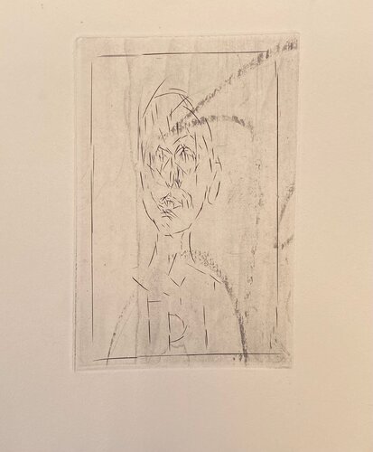 Esquisse de tete de D sur socle di Alberto Giacometti, Stampa in vendita su Singulart