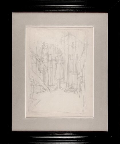 Annette dans l'atelier di Alberto Giacometti, Opera su carta in vendita su Singulart