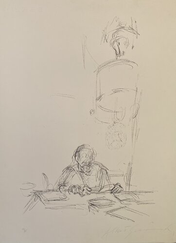 La mère de l'artiste lisant sous la lampe à Stampa III van Alberto Giacometti, Afdruk te koop op Singulart
