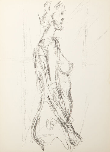 Profile Of Standing Woman Derriere Le Miroir no. 127 de Alberto Giacometti, Impresión a la venta en Singulart